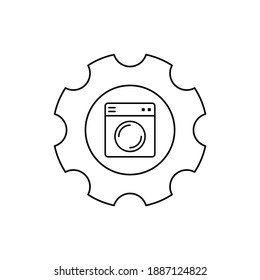 washing machine repairing,  fix  icon. 