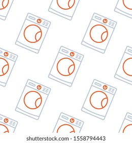 Washing machine seamless pattern design, Repeat textile design. Fabric print.