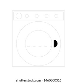 washing machine sign icon vector design element isolated on white