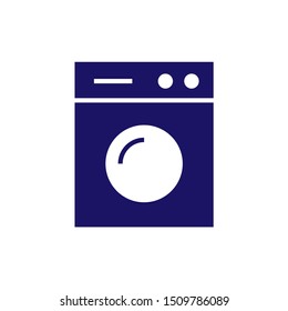 Washing machine silhouette vector icon