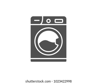 Washing machine simple icon. Cleaning service symbol. Laundry sign. Quality design elements. Classic style. Vector
