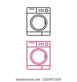 washing machine simple icon vector isolated on background