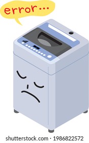Washing machine that does not work due to an error