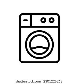 Washing Machine Thin line icon - Real Estate - EDITABLE STROKE - EPS Vector