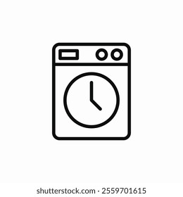 washing machine time icon sign vector