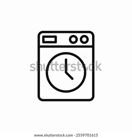 washing machine time icon sign vector