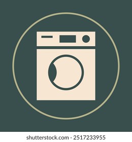 Washing machine trendy icon tasteful abstract vector illustration colorful artwork lovely design.eps