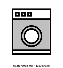 washing machine two tones icon vector