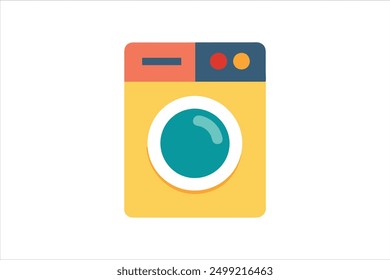 Washing machine vector artwork illustration.