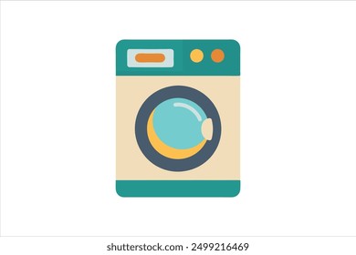 Washing machine vector artwork illustration.