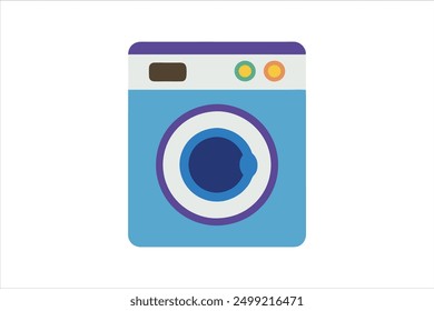 Washing machine vector artwork illustration.