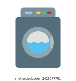 Washing Machine Vector Flat Icon Design