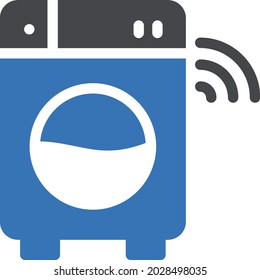 washing machine vector glyph colour icon