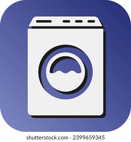 Icono De Fondo De Gradiente De Glifo Vector De Lavadora Para Uso Personal Y Comercial.
