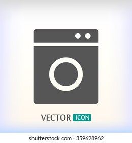 washing machine vector icon 10 EPS