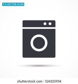 washing machine vector icon 10 EPS
