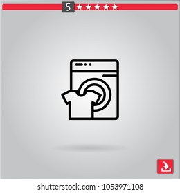 washing machine vector icon
