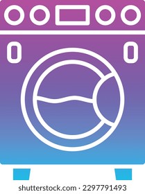 Icono vectorial de lavadora. Se puede usar para imprimir, móviles y aplicaciones web.