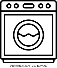 Washing Machine vector icon. Can be used for printing, mobile and web applications.