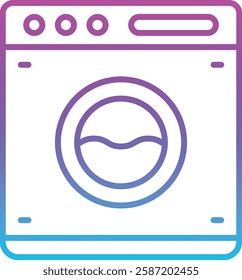 Washing Machine vector icon. Can be used for printing, mobile and web applications.