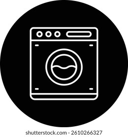 Washing Machine vector icon. Can be used for printing, mobile and web applications.