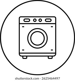 Icono del Vector de la lavadora. Se puede utilizar para aplicaciones de impresión, móviles y de Web.