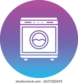 Ícone do vetor da Máquina de Lavar. Pode ser usado para impressão, aplicativos móveis e da Web.