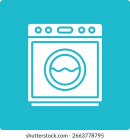 Icono del Vector de la lavadora. Se puede utilizar para aplicaciones de impresión, móviles y de Web.