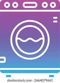 Icono del Vector de la lavadora. Se puede utilizar para aplicaciones de impresión, móviles y de Web.