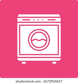 Icono del Vector de la lavadora. Se puede utilizar para aplicaciones de impresión, móviles y de Web.
