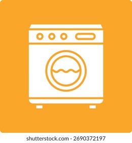 Icono del Vector de la lavadora. Se puede utilizar para aplicaciones de impresión, móviles y de Web.