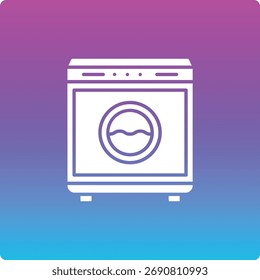 Icono del Vector de la lavadora. Se puede utilizar para aplicaciones de impresión, móviles y de Web.