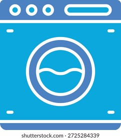 Ícone do vetor da Máquina de Lavar. Pode ser usado para impressão, aplicativos móveis e da Web.