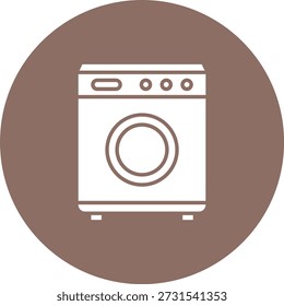 Icono del Vector de la lavadora. Se puede utilizar para aplicaciones de impresión, móviles y de Web.
