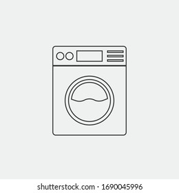 washing machine vector icon clothes laundry