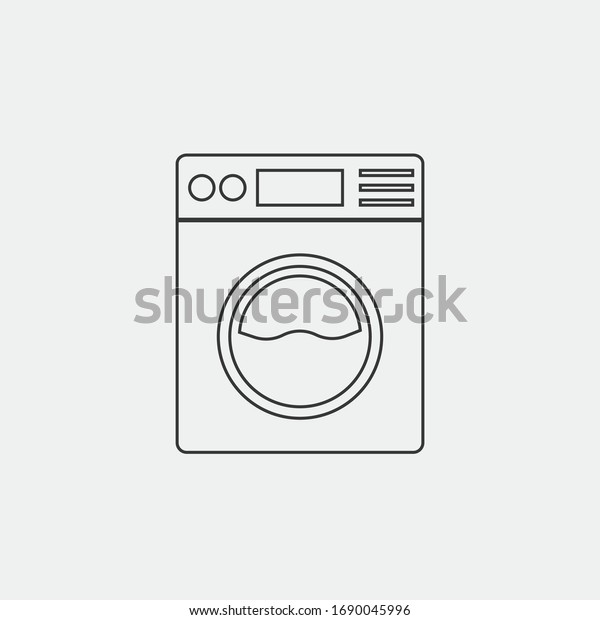 washing machine\
vector icon clothes\
laundry