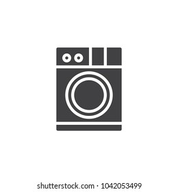 Washing machine vector icon. filled flat sign for mobile concept and web design. Clothes washer simple solid icon.Laundry symbol, logo illustration. Pixel perfect vector graphics