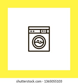 washing machine vector icon. flat design
