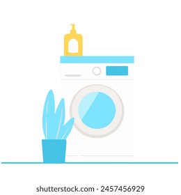 Washing machine vector icon. Flat sign design