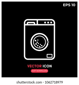 Washing Machine Vector Icon Illustration 