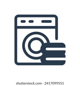 Washing Machine Vector Icon Illustration