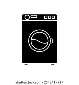 Washing machine vector icon. Washing illustration sign. laundry symbol.