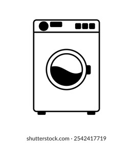 Washing machine vector icon. Washing illustration sign. laundry symbol.