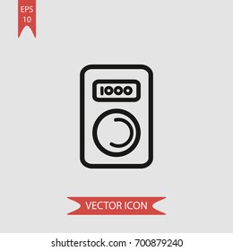 Washing machine vector icon illustration symbol