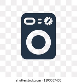 Washing machine vector icon isolated on transparent background, Washing machine transparency concept can be used web and mobile