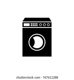 Washing machine vector icon on white background