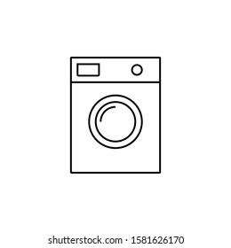 Washing machine vector icon. outline flat sign for mobile concept and web design. Washing machine glyph icon. Symbol, logo illustration. Vector graphics