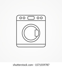 Washing machine vector icon sign symbol