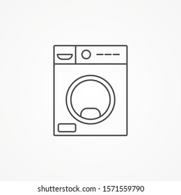 Washing machine vector icon sign symbol