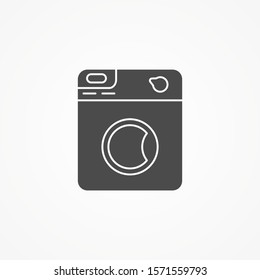 Washing machine vector icon sign symbol